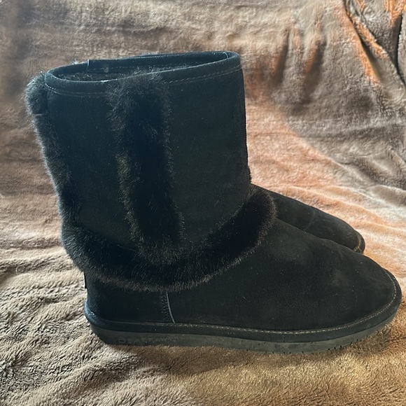 BEAR PAW Ashleigh Black Suede Slip on Boot Sz 10 - Picture 3 of 14